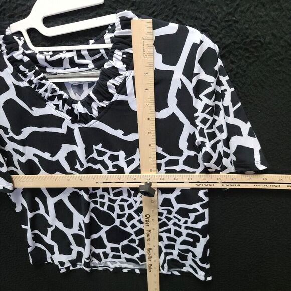 Allison Daley Petite Womens Blouse Multicolor Size 17' Polyester Blend Pullover - Picture 4 of 12